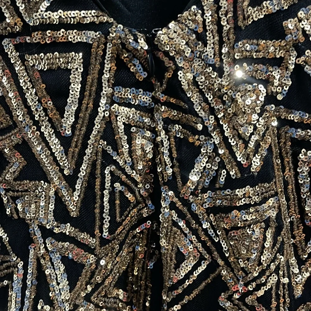 Rare London Sequin Mini Dress - Holiday Sequin - Tapered fit - Picture 4 of 4